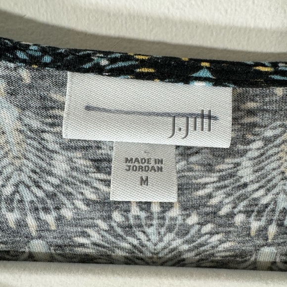 J. Jill 1/2-Button Border Print Boho Knit Tunic Top - Picture 8 of 10